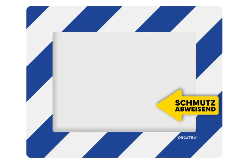 LongLife Klarsicht - Schmutzabweisend Bodenfenster, selbstklebend DIN A4, Blau/Weiß, 10 St. / Pack.
