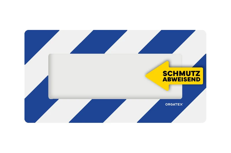 LongLife Klarsicht - Schmutzabweisend Bodenfenster, selbstklebend 1/2 DIN A4, Blau/Weiß, 10 St. / Pack.