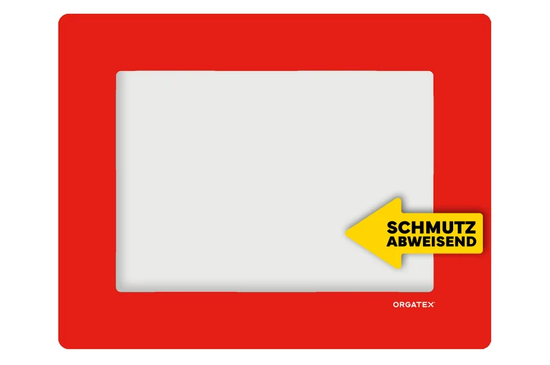 LongLife Klarsicht - Schmutzabweisend Bodenfenster, selbstklebend DIN A4, Rot, 10 St. / Pack.