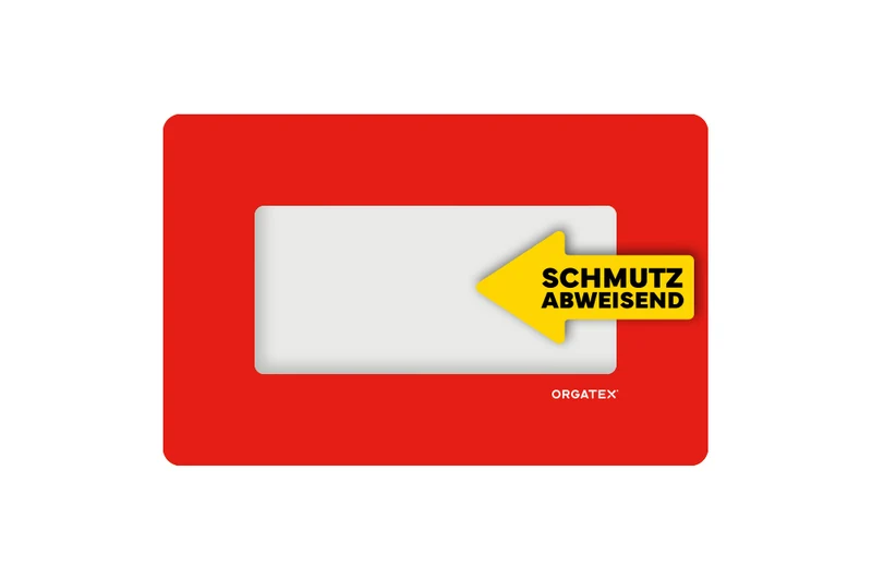 LongLife Klarsicht - Schmutzabweisend Bodenfenster, selbstklebend 1/3 DIN A4, Rot, 10 St. / Pack.