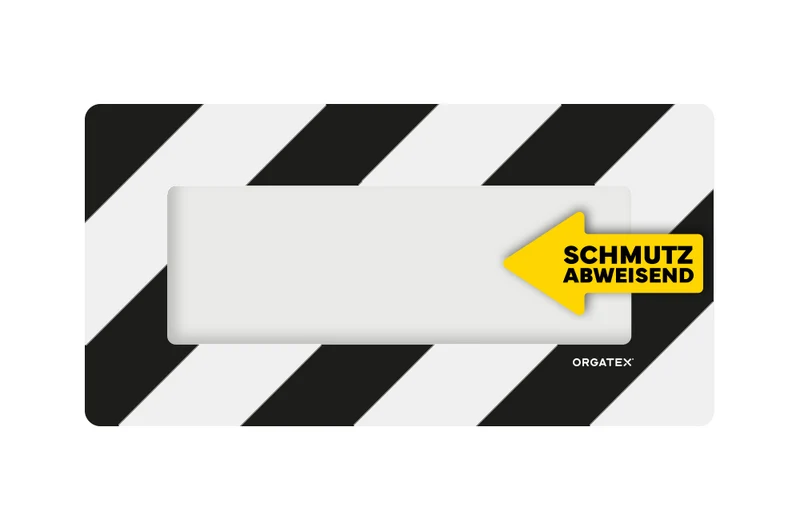 LongLife Klarsicht - Schmutzabweisend Bodenfenster, selbstklebend 1/2 DIN A4, Schwarz/Weiß, 10 St. / Pack.