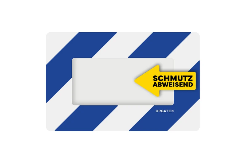 LongLife Klarsicht - Schmutzabweisend Bodenfenster, selbstklebend 1/3 DIN A4, Blau/Weiß, 10 St. / Pack.
