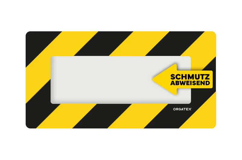 LongLife Klarsicht - Schmutzabweisend Bodenfenster, selbstklebend 1/2 DIN A4, Schwarz/Gelb, 10 St. / Pack.