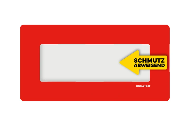 LongLife Klarsicht - Schmutzabweisend Bodenfenster, selbstklebend 1/2 DIN A4, Rot, 10 St. / Pack.