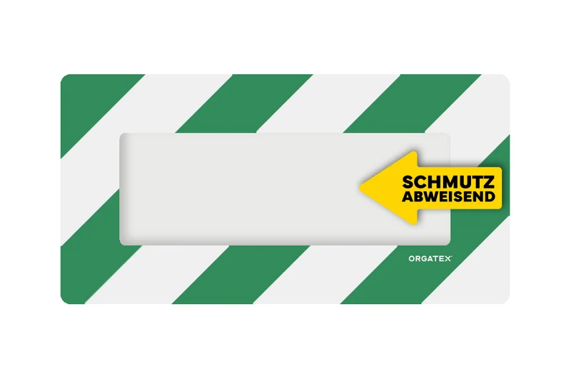 LongLife Klarsicht - Schmutzabweisend Bodenfenster, selbstklebend 1/2 DIN A4, Grün/Weiß, 10 St. / Pack.