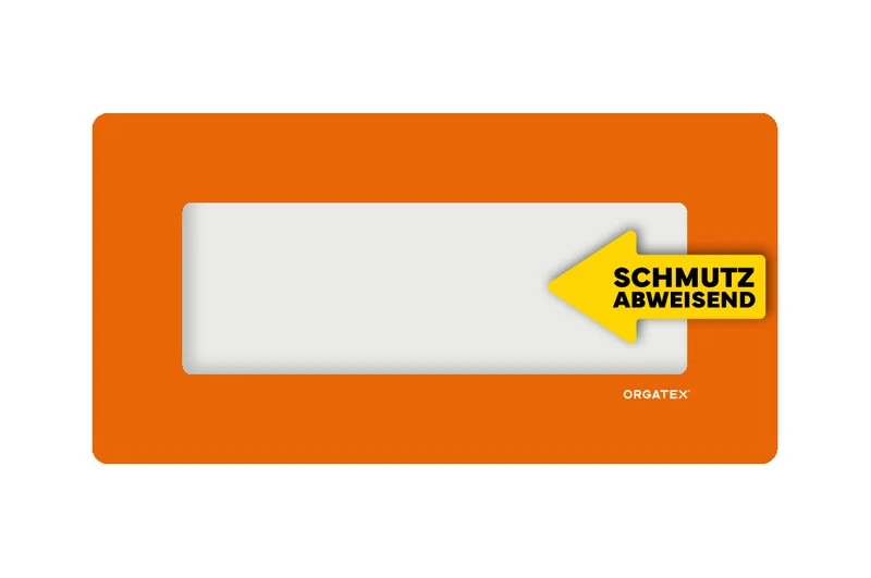 LongLife Klarsicht - Schmutzabweisend Bodenfenster, selbstklebend 1/2 DIN A4, Orange, 10 St. / Pack.