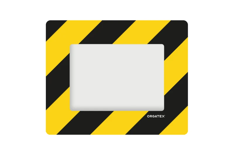LongLife Klarsicht - Bodenmarkierung Bodenfenster, selbstklebend DIN A5, Schwarz/Gelb, 10 St. / Pack.