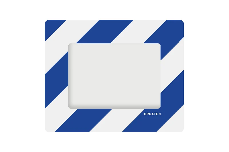 LongLife Klarsicht - Bodenmarkierung Bodenfenster, selbstklebend DIN A5, Blau/Weiß, 10 St. / Pack.