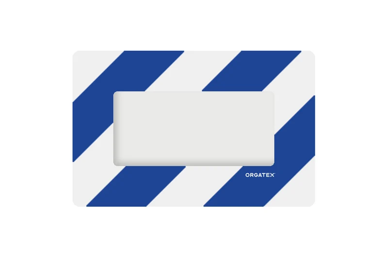 LongLife Klarsicht - Bodenmarkierung Bodenfenster, selbstklebend 1/3 DIN A4, Blau/Weiß, 10 St. / Pack.