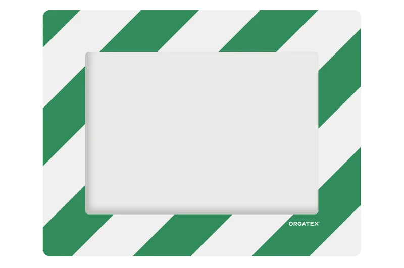 LongLife Klarsicht - Bodenmarkierung Bodenfenster, selbstklebend DIN A4, Grün/Weiß, 10 St. / Pack.
