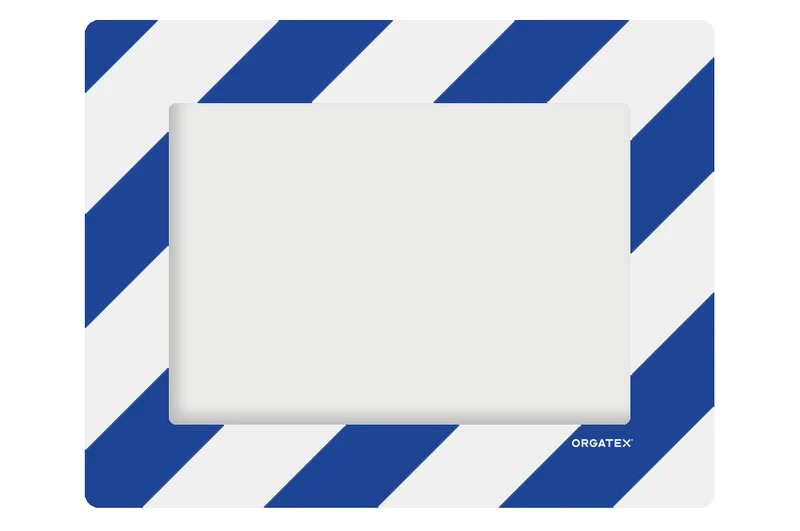 LongLife Klarsicht - Bodenmarkierung Bodenfenster, selbstklebend DIN A4, Blau/Weiß, 10 St. / Pack.