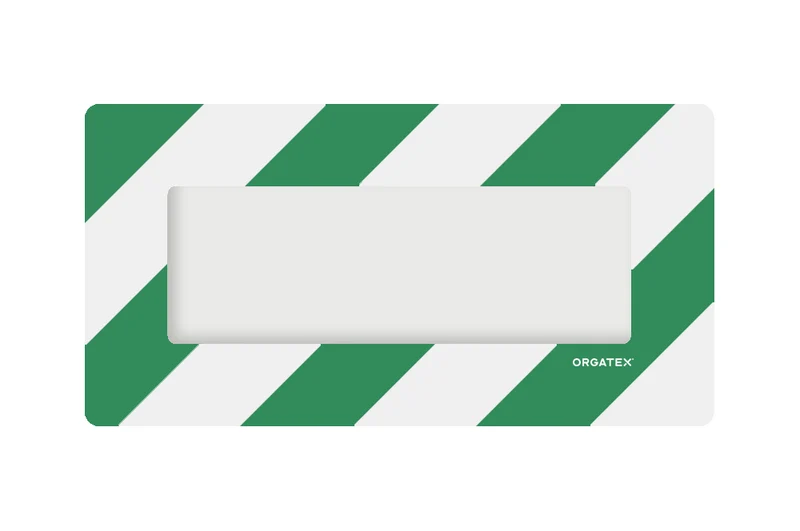 LongLife Klarsicht - Bodenmarkierung Bodenfenster, selbstklebend 1/2 DIN A4, Grün/Weiß, 10 St. / Pack.