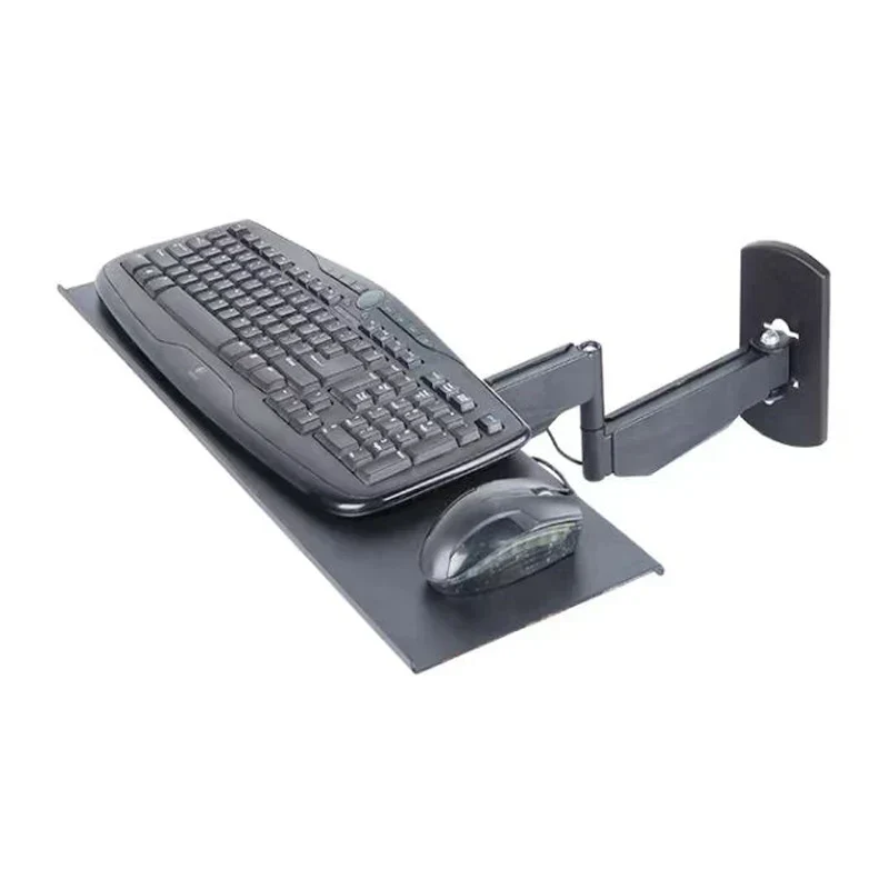 Wandmontierte Tastaturhalterung für 2-in-1 Monitor – Schwenkbar & Neigbar – 60 x 19 cm – Belastbar bis 10 kg