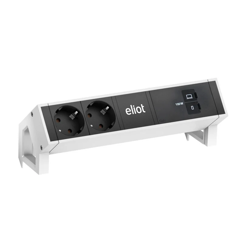 Desk White 100W Auftischsteckdose
