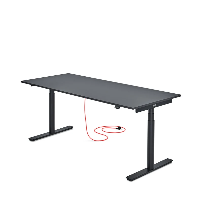 Eliot Original Black Tischplatte Soft Graphite 180x80cm