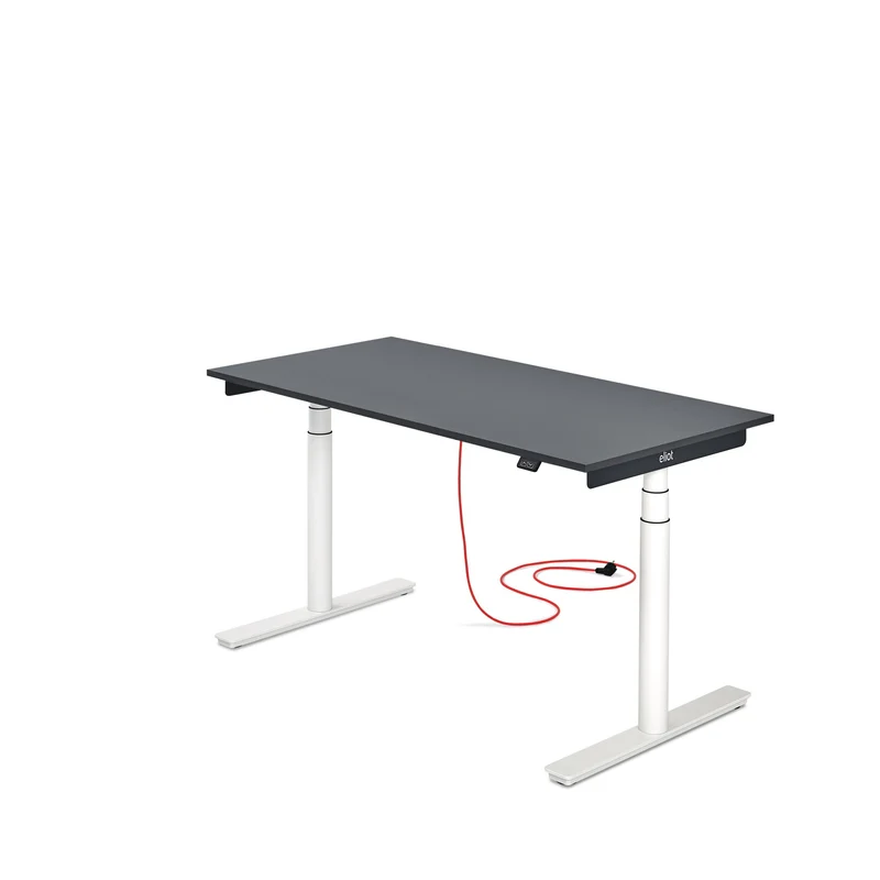 Eliot Original White Tischplatte Soft Graphite 140x70cm
