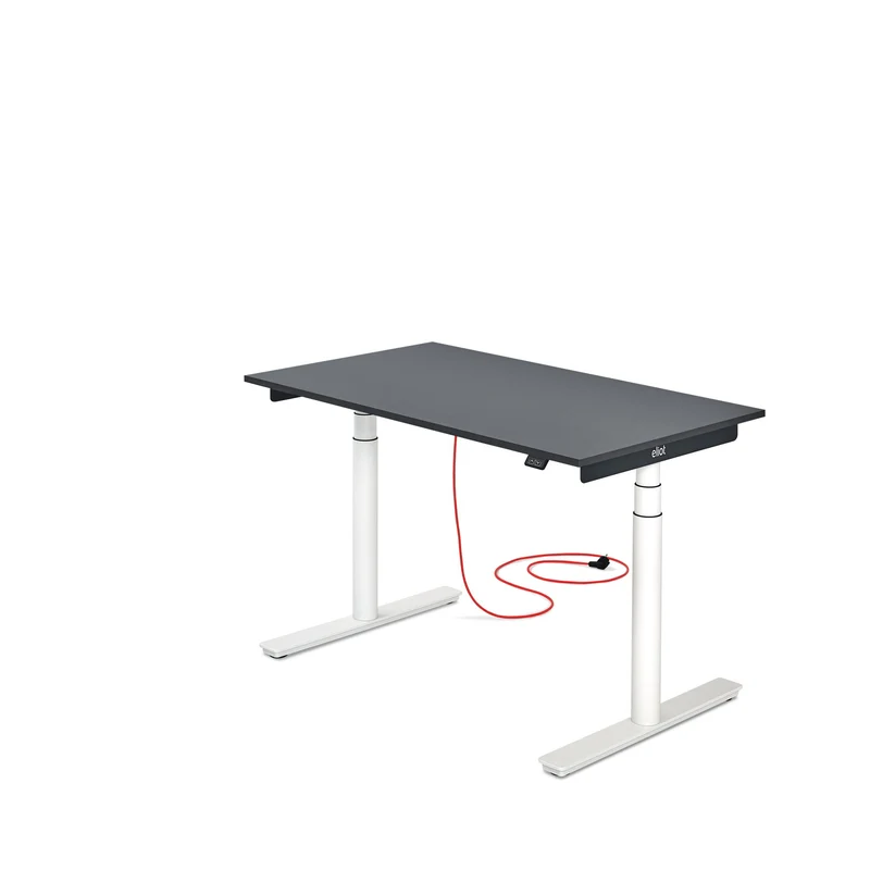 Eliot Original White Tischplatte Soft Graphite 120x70cm