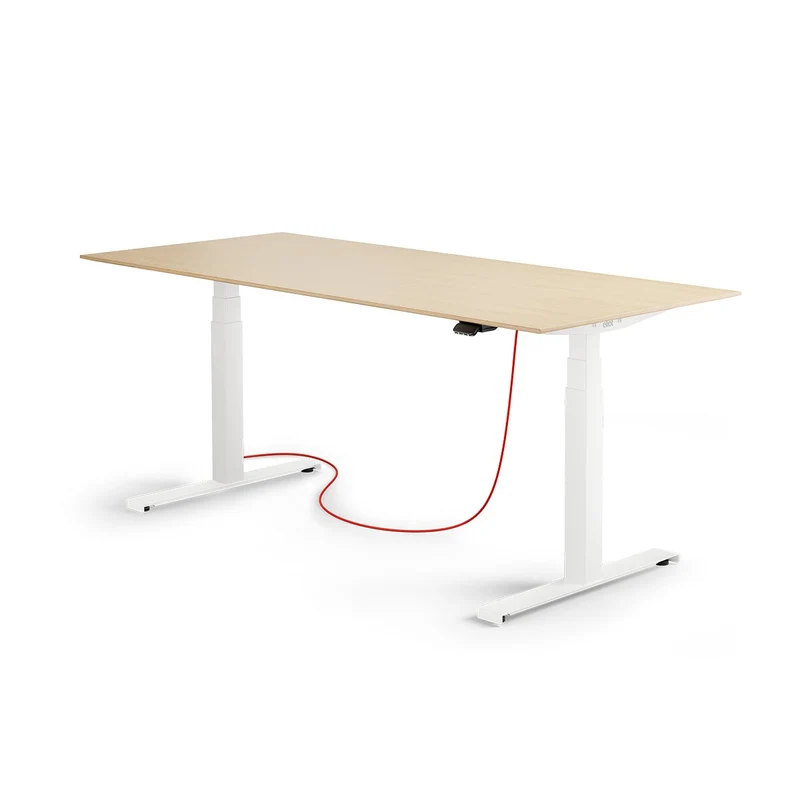 Eliot Lock White Tischplatte Eiche Multiplex 180x79cm