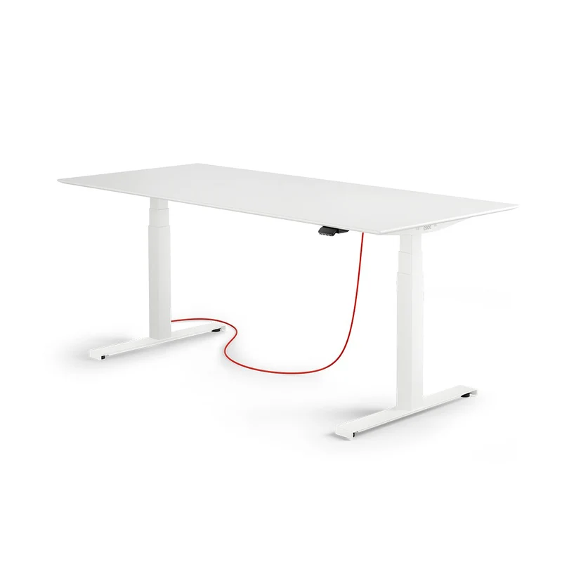 Eliot Lock White Tischplatte MDF White mit Fase 180x80cm