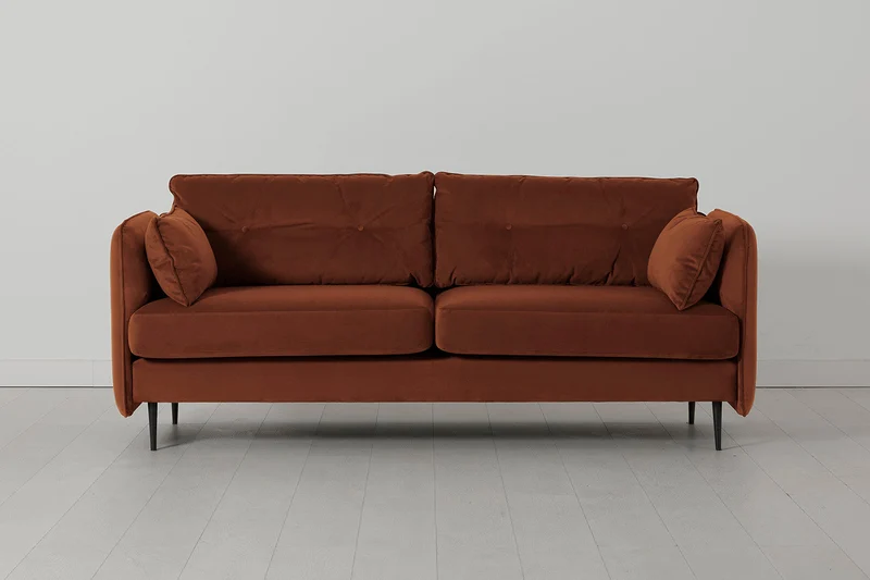 Model 19 Dreisitzer-Sofa, Umbrabraun