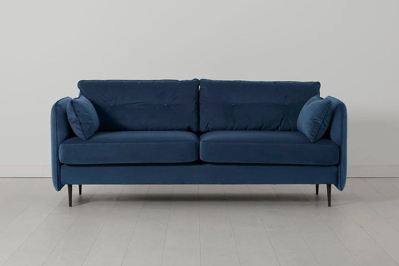 Model 19 Dreisitzer-Sofa, Blaugrün