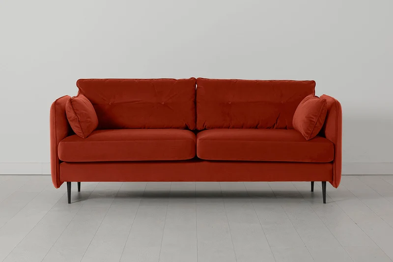 Model 19 Dreisitzer-Sofa, Paprikarot
