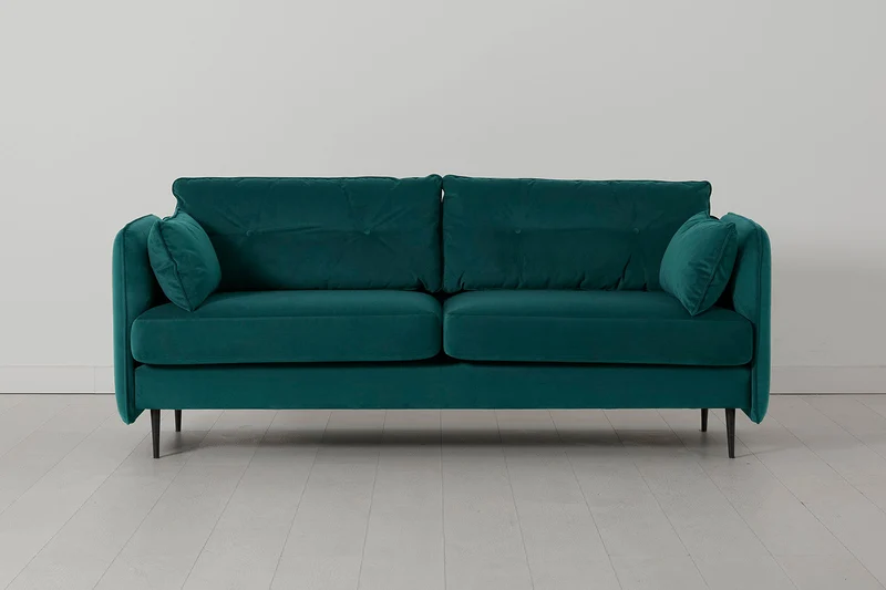 Model 19 Dreisitzer-Sofa, Eisvogelblau