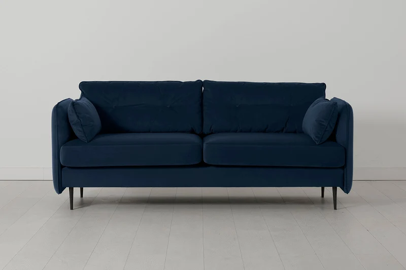 Model 19 Dreisitzer-Sofa, Indigoblau