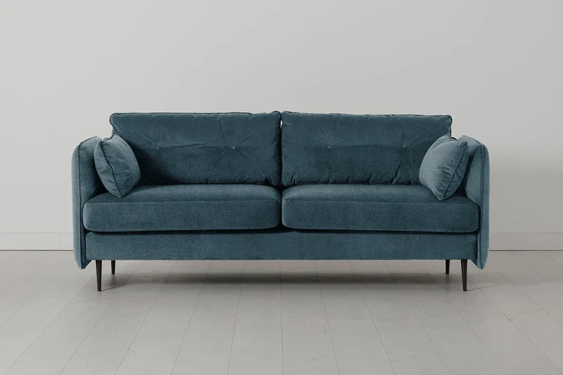 Model 19 Dreisitzer-Sofa, Wasserblau