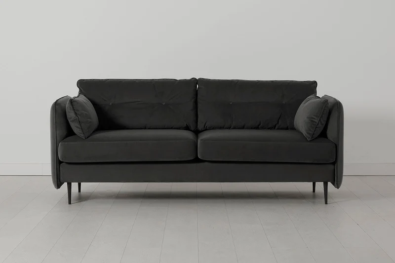 Model 19 Dreisitzer-Sofa, Dunkelgrau