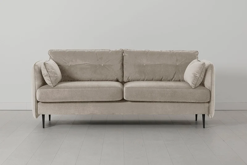Model 19 Dreisitzer-Sofa, Kreideweiß