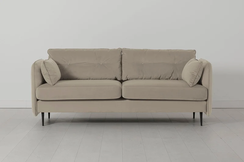 Model 19 Dreisitzer-Sofa, Knochenweiß