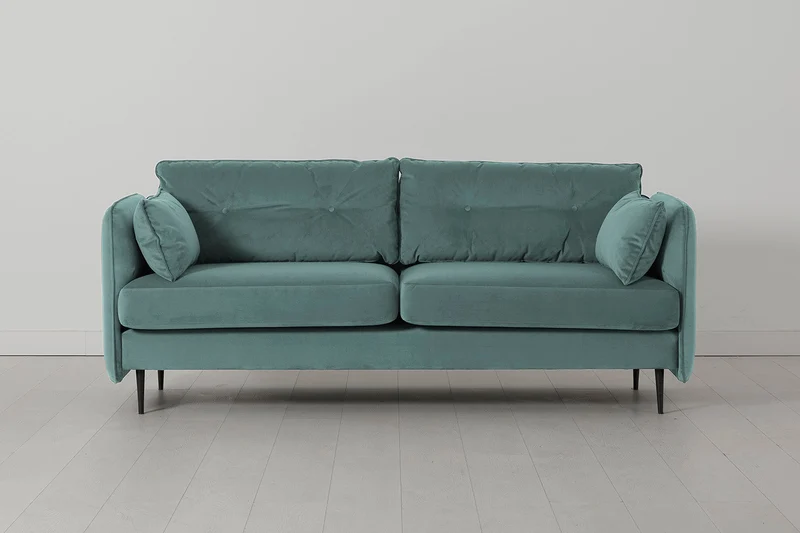 Model 19 Dreisitzer-Sofa, Bergblau