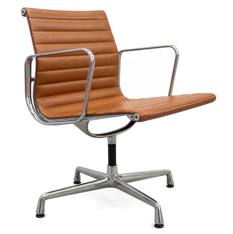 Vitra EA 108 Premium Leder cognac Alu