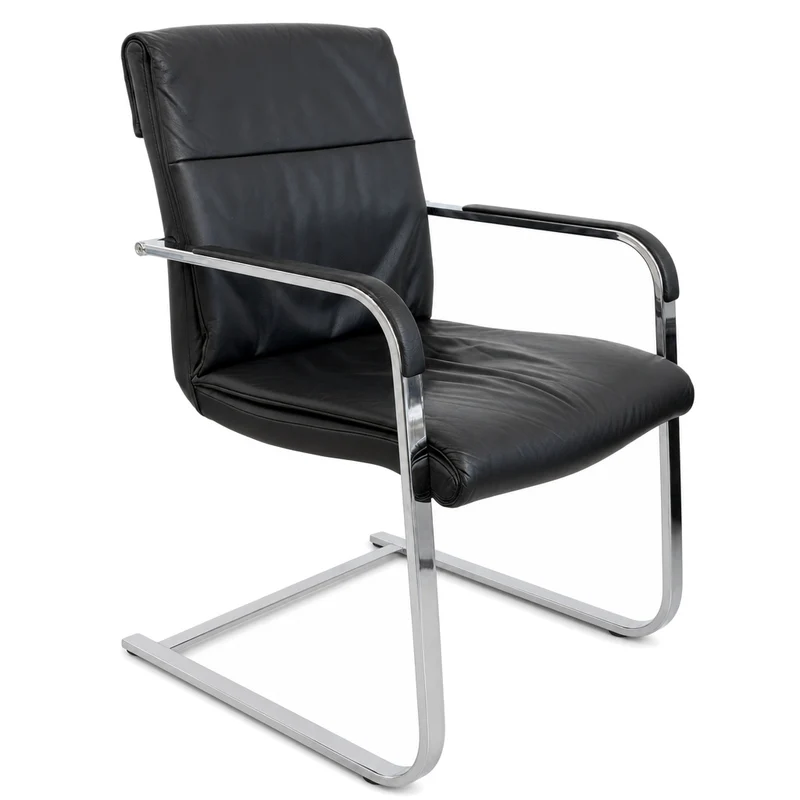 SITAG Freischwinger Leder schwarz