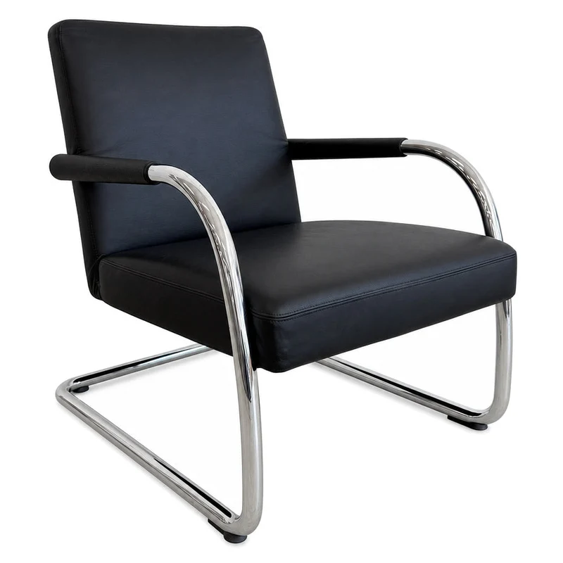 Vitra VisaLounge Sessel Leder schwarz