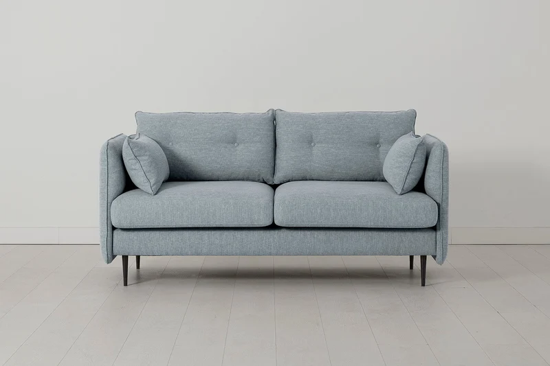 Model 19 Zweisitzer-Sofa, Meerglasblau