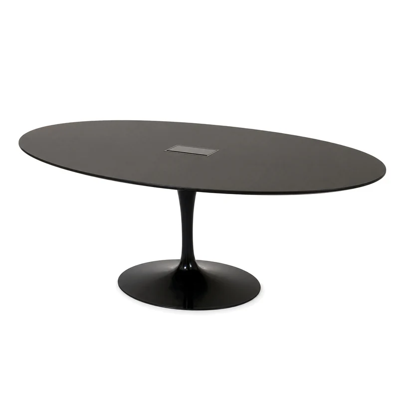 Knoll International Saarinen Tisch oval schwarz