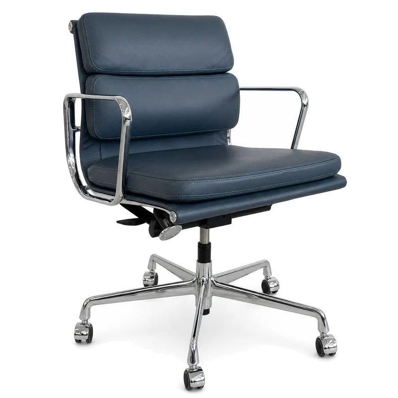 Vitra EA 217 Premiumleder rauchblau