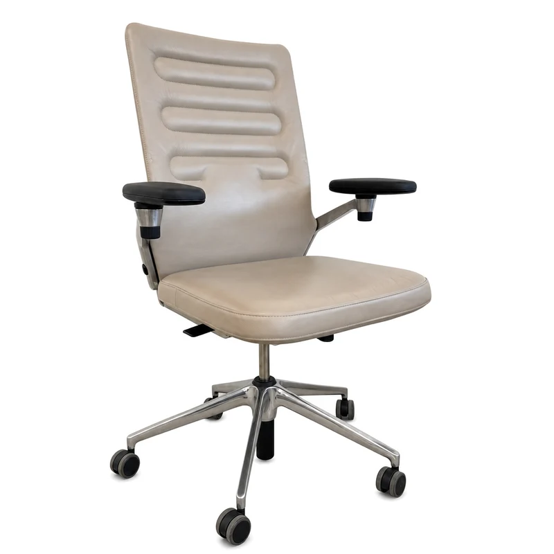 Vitra AC4 Work Bürostuhl Leder beige