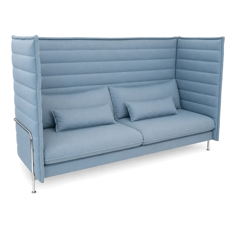 Vitra Alcove Highback 3-Sitzer hellblau