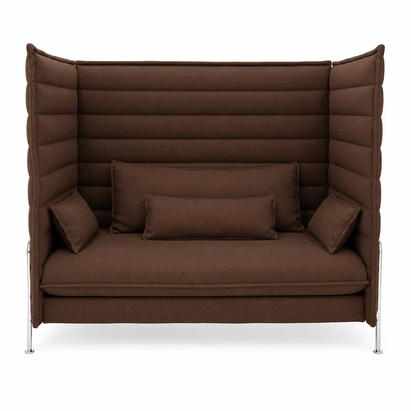Vitra Alcove Highback 2-Sitzer Sofa braun