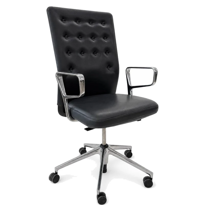 Vitra ID Trim Leder dunkelgrau