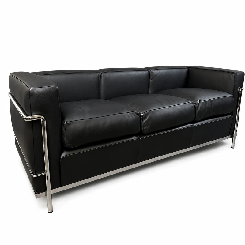 Cassina LC2 3-Sitzer Leder schwarz