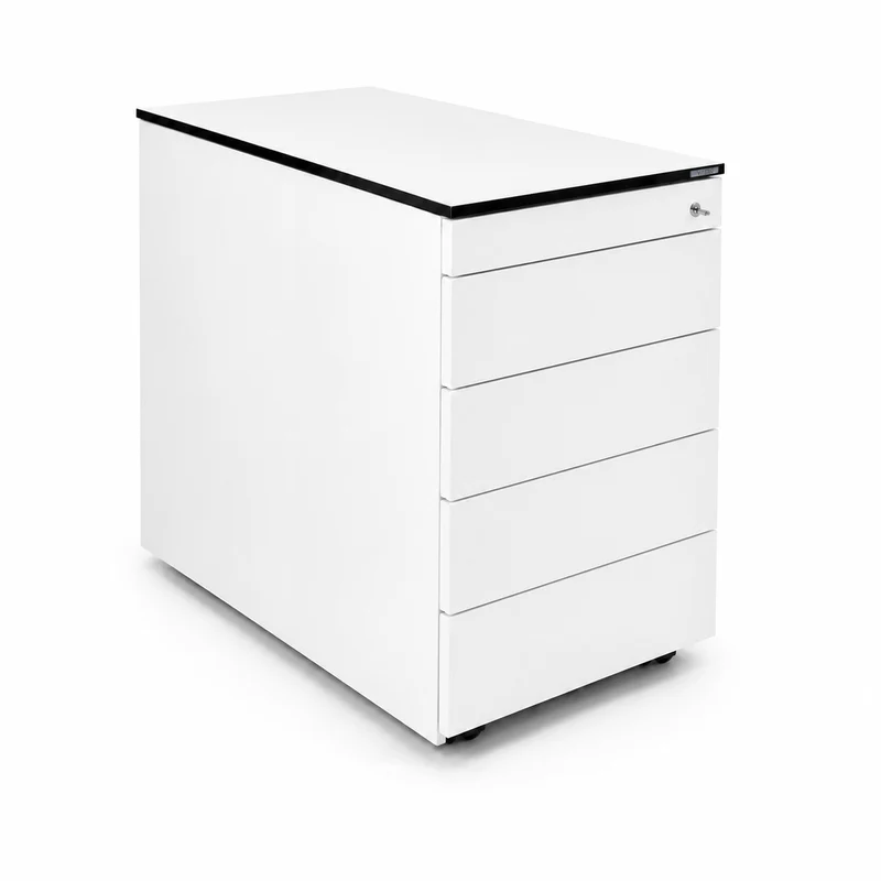 Vario Rollcontainer 5 Schubladen weiß