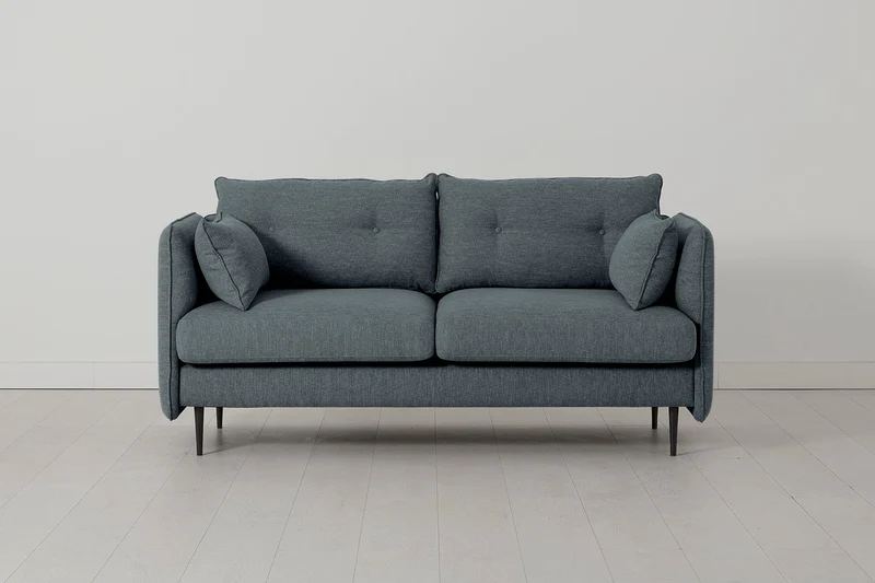 Model 19 Zweisitzer-Sofa, Meeresblau