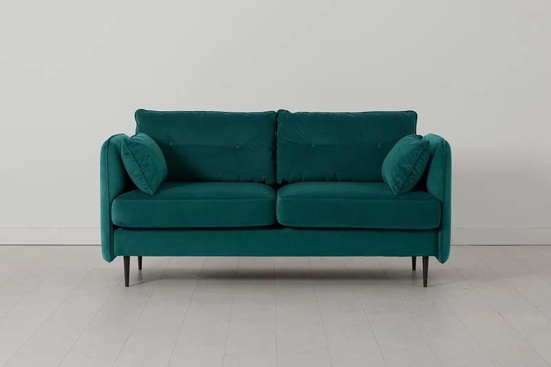 Model 19 Zweisitzer-Sofa, Eisvogelblau
