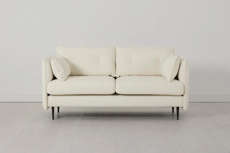 Model 19 Zweisitzer-Sofa, Elfenbeinfarbe