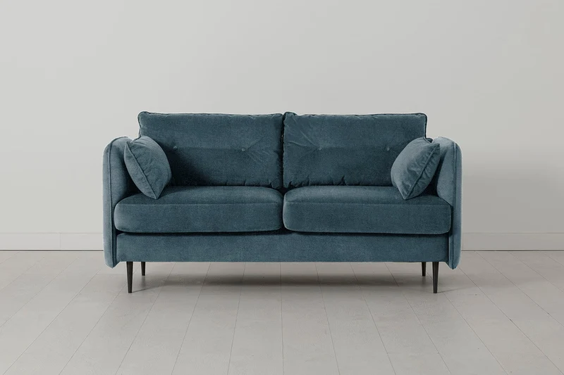 Model 19 Zweisitzer-Sofa, Wasserblau