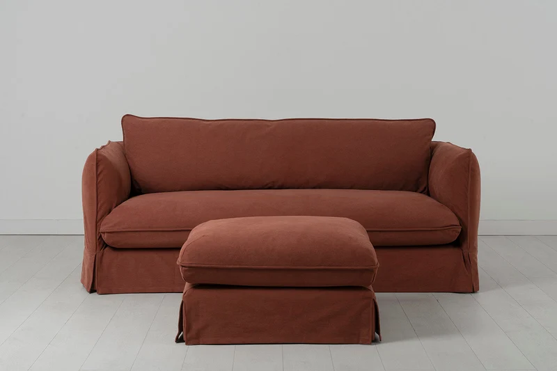 Dreisitzer-Sofa mit Polsterhocker, Toskana